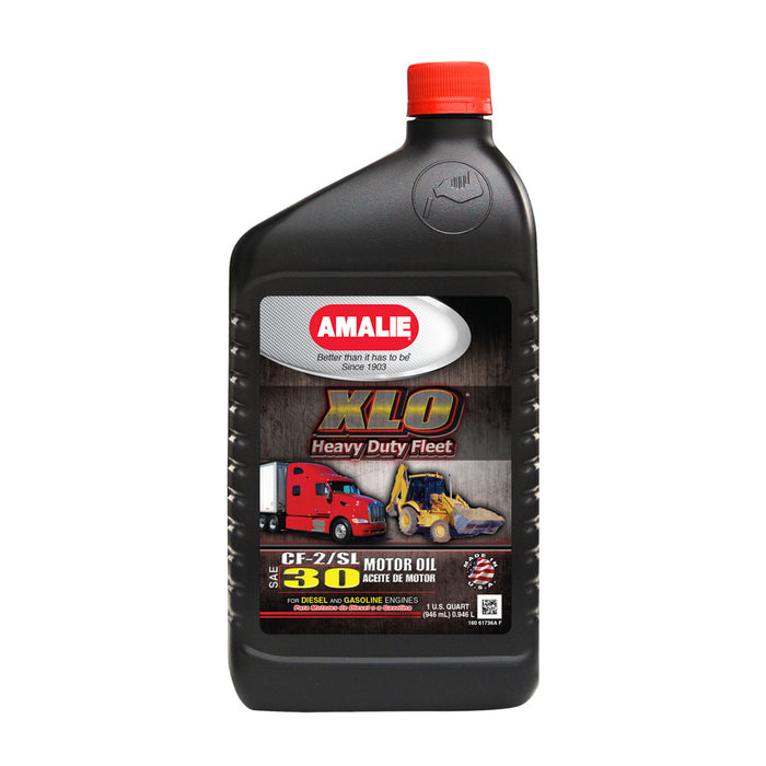 AMALIE 61736-56 XLO Heavy Duty Fleet Eng ine Oil 30W Case 1Qt