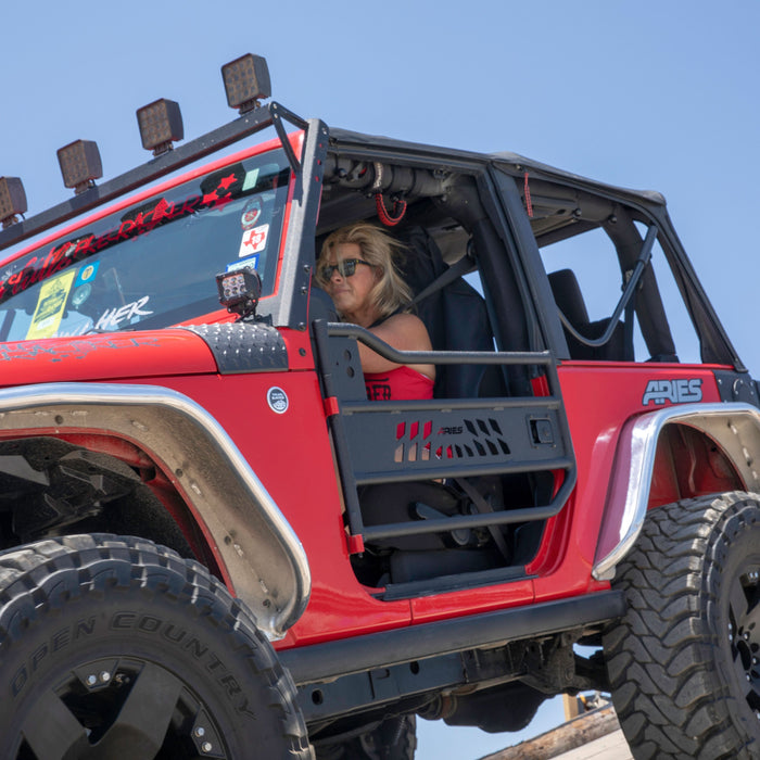 ARIES AR15009 Jeep Wrangler JK Aluminum Front Tube Doors for Select Jeep Wrangler