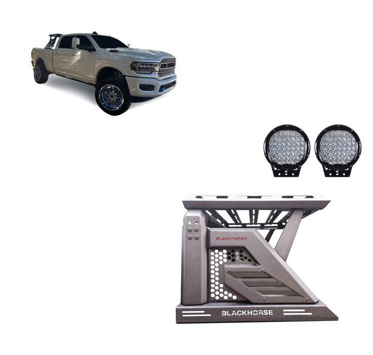 Black Horse Off Road AR2-01BA1-PL69B Armour II Roll Bar W/Basket Kit - Truck Part Superstore