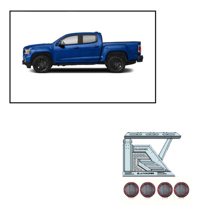 Black Horse Off Road AR2-04BA3-PLFR Armour II Roll Bar W/Basket Kit - Truck Part Superstore