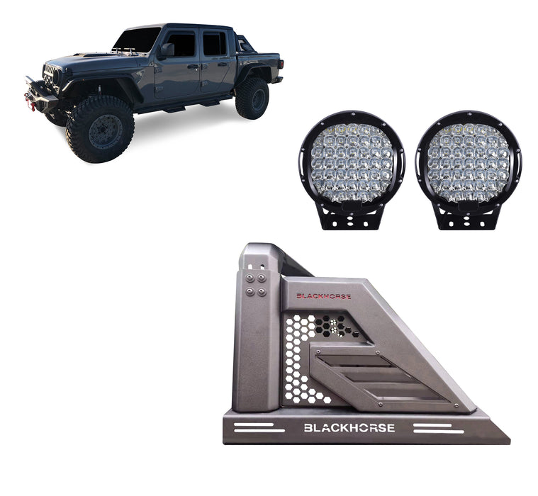Black Horse Off Road AR2-09B-PL69B Armour II Roll Bar Kit - Truck Part Superstore