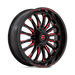 Fuel UTV D8222270A544 D822 22X7 4X156 G-BLK MILL-RED 13MM - Truck Part Superstore