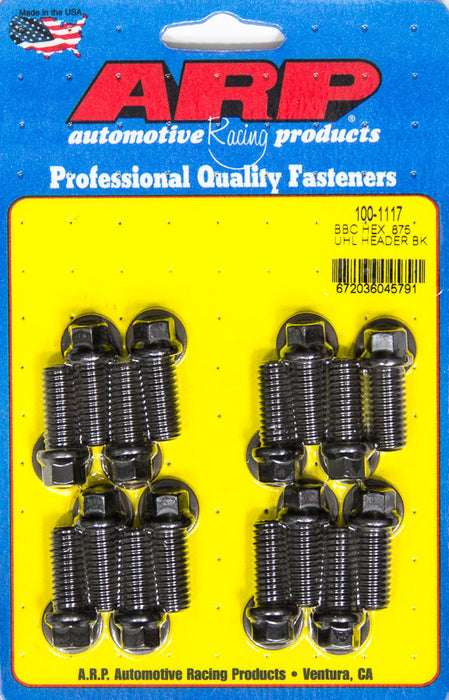 ARP 100-1117 Header Bolt Kit - 6pt. 3/8 x .875 UHL (16)