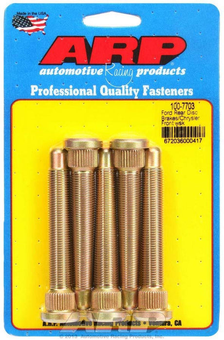 ARP 100-7703 Wheel Stud Kit - 1/2-20 3.500/.625 Knurl (5)