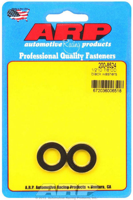 ARP 200-8524 Black Washers - 1/2 ID x 7/8 OD (2pk)