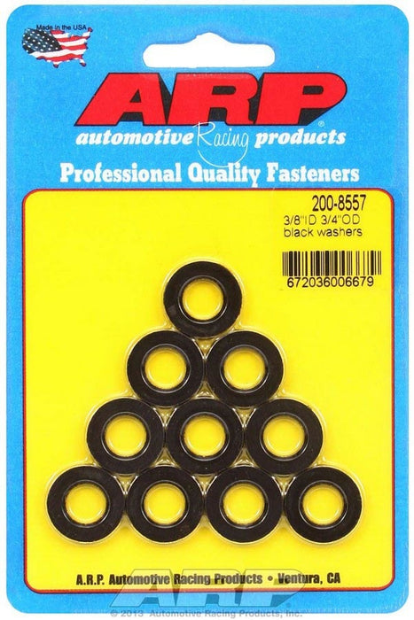 ARP 200-8557 Black Washers - 3/8 ID x 3/4 OD (10)