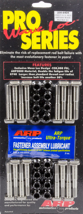 ARP 235-6404 BBC 8.1L M10 Rod Bolt Kit ARP2000 Pro Wave-Loc