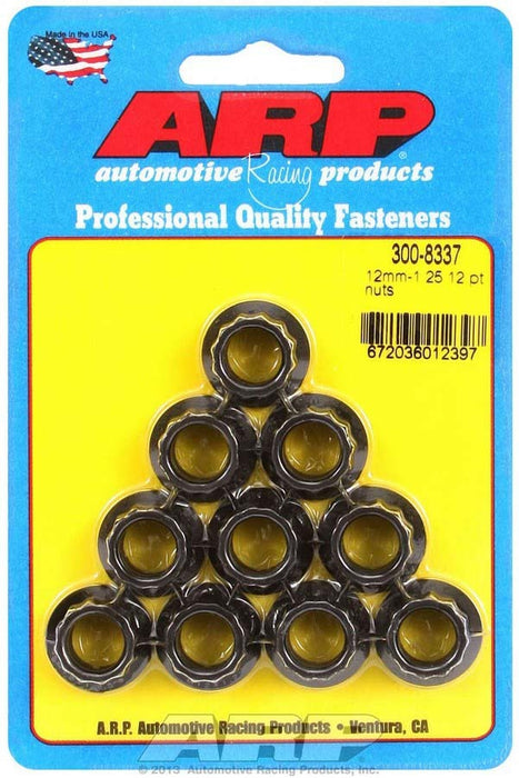 ARP 300-8337 12mm x 1.25 12pt. Nuts (10)