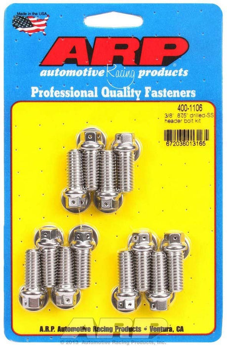 ARP 400-1106 S/S Header Bolt Kit - 3/8 x .875 UHL (12)