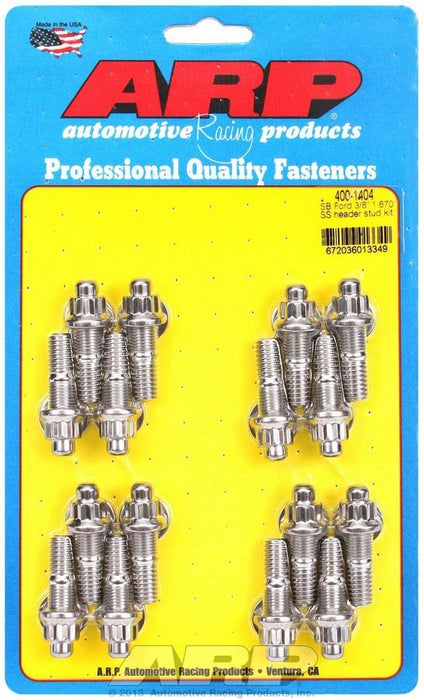 ARP 400-1404 S/S Header Stud Kit - 3/8in x 1.670in OAL (16)