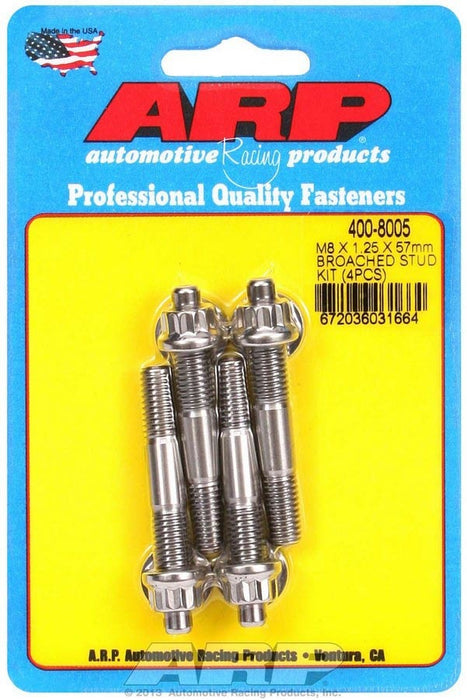 ARP 400-8005 S/S Stud Kit - (4) M8 x 1.25in x  57mm