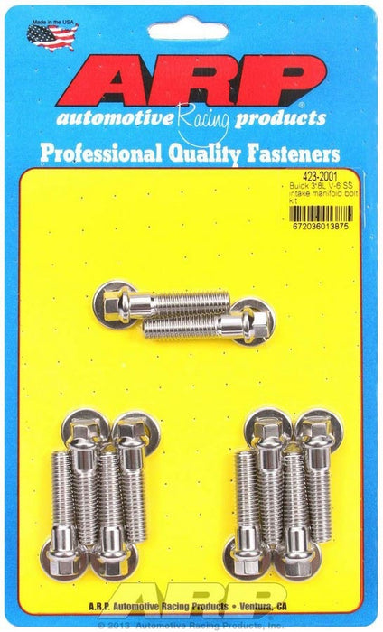 ARP 423-2001 Intake Manifold Bolt Kit S/S - Buick 3.8L V6