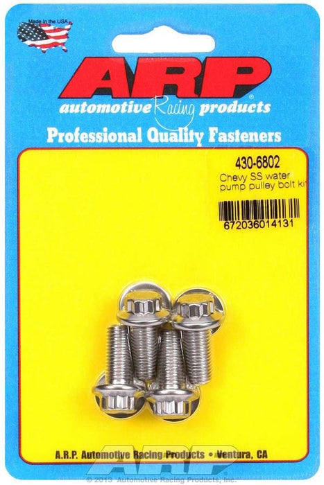ARP 430-6802 Chevy S/S W/P Pulley Bolt Kit