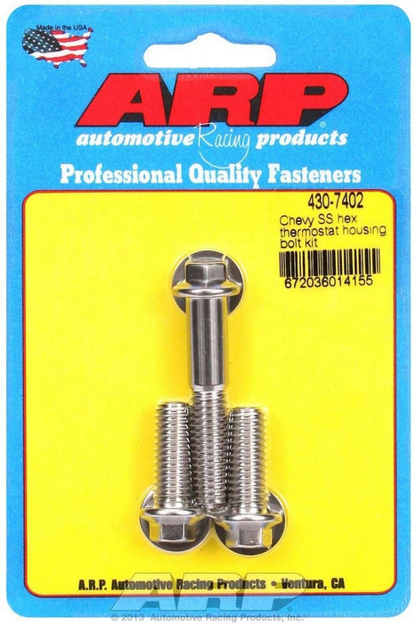 ARP 430-7402 Chevy S/S Thermostat Housing Bolt Kit 6pt.