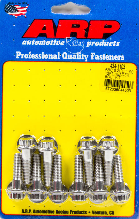 ARP 434-1103 Header Bolt Kit - GM LT1 6.2L 12pt S/S