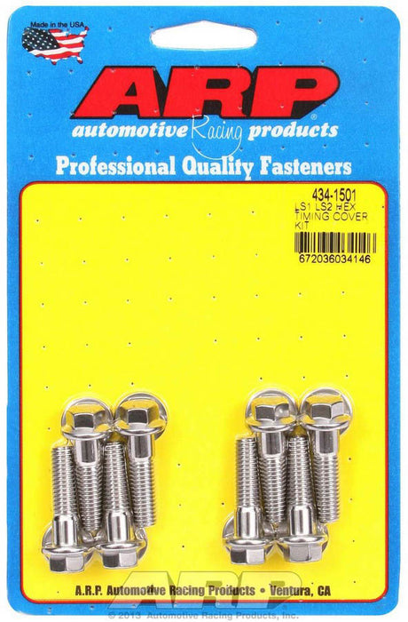 ARP 434-1501 S/S Timing Cover Bolt Kit - 6pt. LS1/LS2