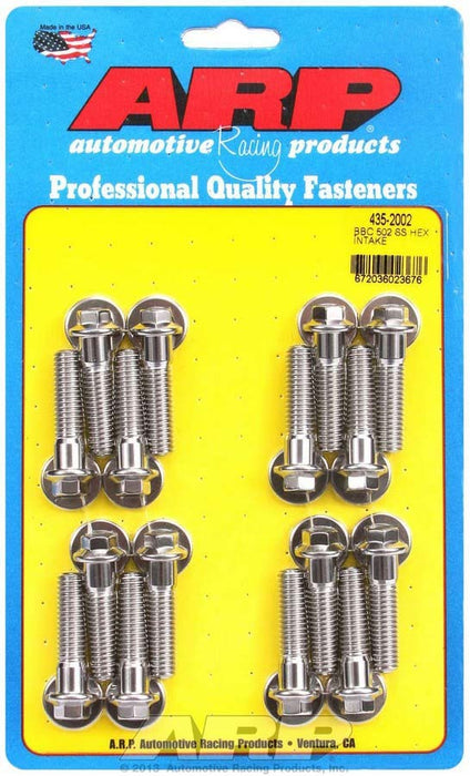 ARP 435-2002 BBC S/S Intake Bolt Kit - 6pt. 502
