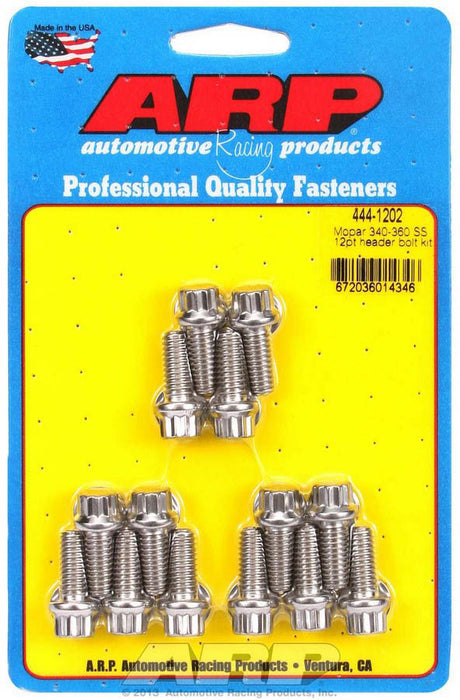 ARP 444-1202 S/S Header Bolt Kit - 5/16 x .750 UHL (14)