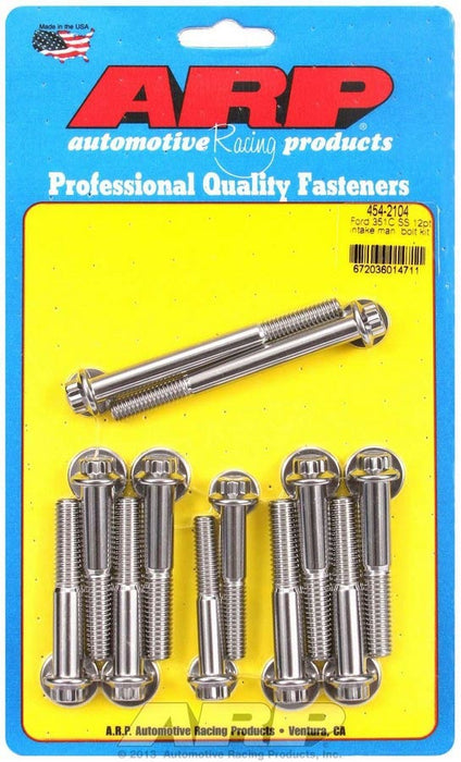ARP 454-2104 Ford S/S Intake Bolt Kit 12pt.