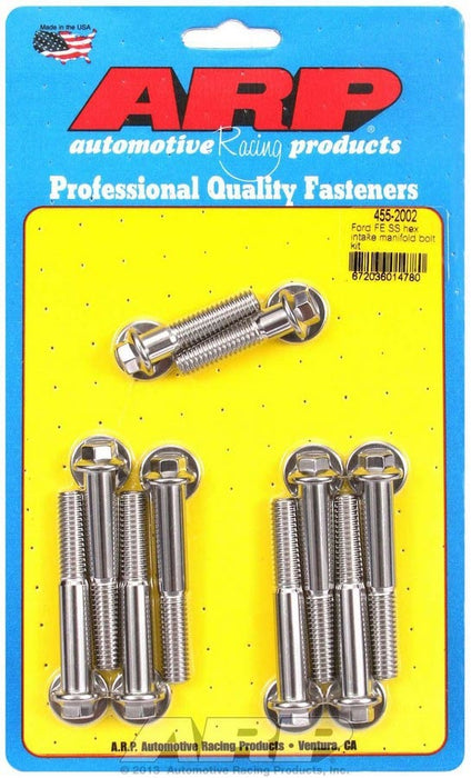 ARP 455-2002 BBF S/S Intake Bolt Kit 6pt.