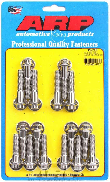 ARP 455-2101 Ford S/S Intake Bolt Kit 12pt.