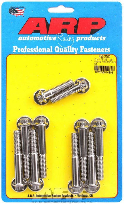 ARP 455-2102 BBF S/S Intake Bolt Kit 12pt.