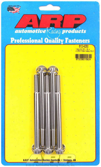 ARP 612-4250 S/S Bolt Kit - 12pt. (5) 5/16-18 x 4.250