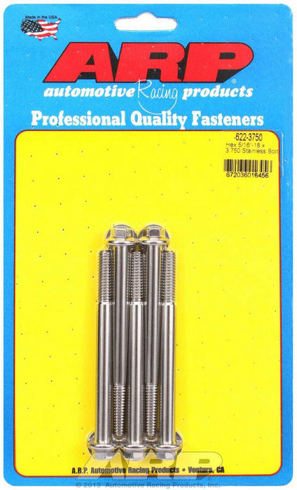 ARP 622-3750 S/S Bolt Kit - 6pt. (5) 5/16-18 x 3.750