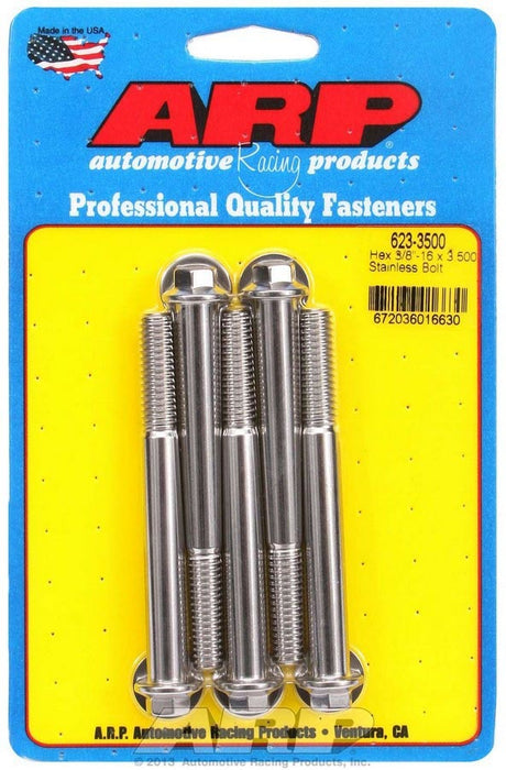 ARP 623-3500 S/S Bolt Kit - 6pt. (5) 3/8-16 x 3.500