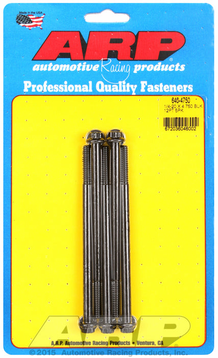 ARP 640-4750 1/4-20 x 4.750 12pt Bolt Kit  5pk