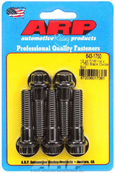 ARP 643-1750 Bolt Kit - 12pt. (5) 7/16-14 x 1.750