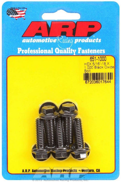 ARP 651-1000 Bolt Kit - 6pt. (5) 5/16-18 x 1.000