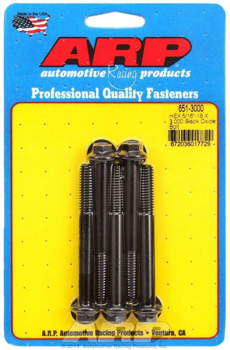 ARP 651-3000 Bolt Kit - 6pt 5pk 5/16-18 x 3.000