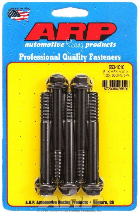 ARP 663-1010 Bolt Kit - 6pt. (5) 10mm x 1.25 x 80mm