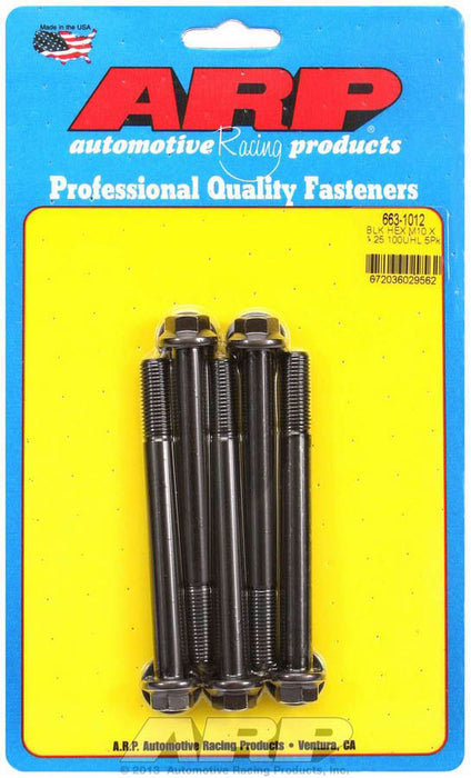 ARP 663-1012 Bolt Kit - 6pt. (5) 10mm x 1.25 x 100mm