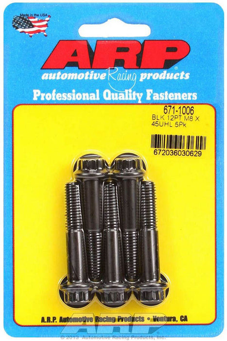 ARP 671-1006 Bolt Kit - 12pt. (5) 8mm x 1.25 x 45mm