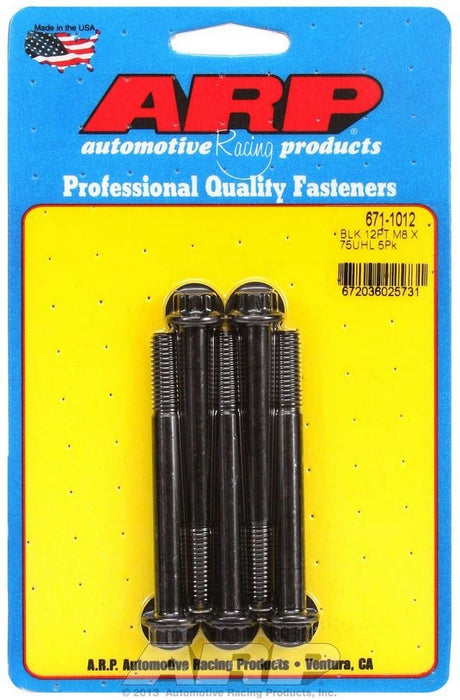 ARP 671-1012 Bolt Kit - 12pt. (5) 8mm x 1.25 x 75mm