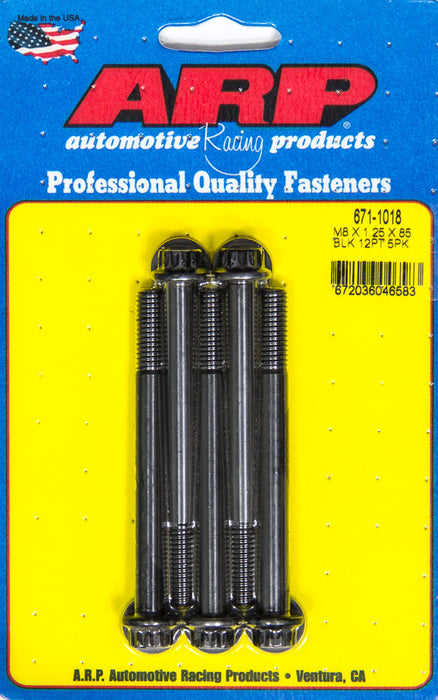 ARP 671-1018 Bolt Kit - 12pt. (5) 8mm x 1.25 x 85mm