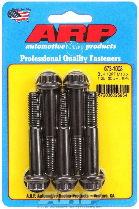ARP 673-1008 Bolt Kit - 12pt. (5) 10mm x 1.25 x 60mm