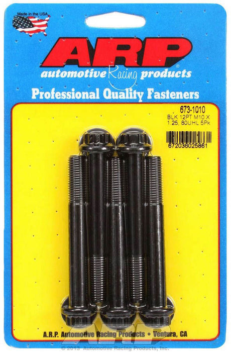 ARP 673-1010 Bolt Kit 12pt 5pk 10mm x 1.25 x 80mm