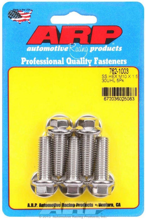 ARP 762-1003 S/S Bolt Kit - 6pt. (5) 10mm x 1.5 x 30mm