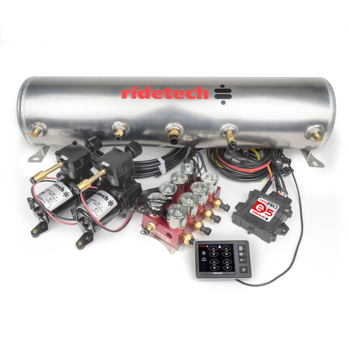 RIDETECH 30534700 RidePro E5 5 Gallon Dual Compressor 3/8in Valves