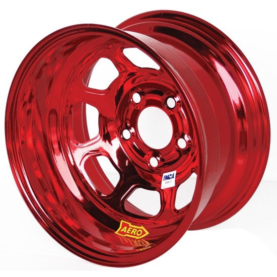 AERO RACE WHEELS 52-985030RED 15x8 3in 5.00 Red Chrome