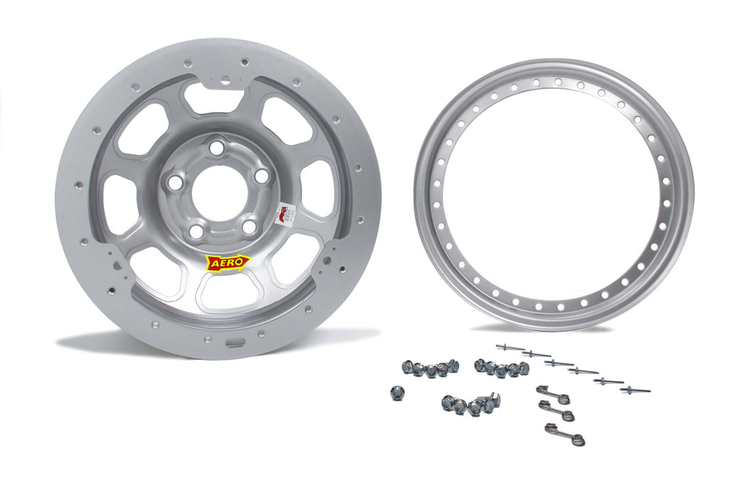 AERO RACE WHEELS 53-085030S 15x8 3in 5.00 Silver