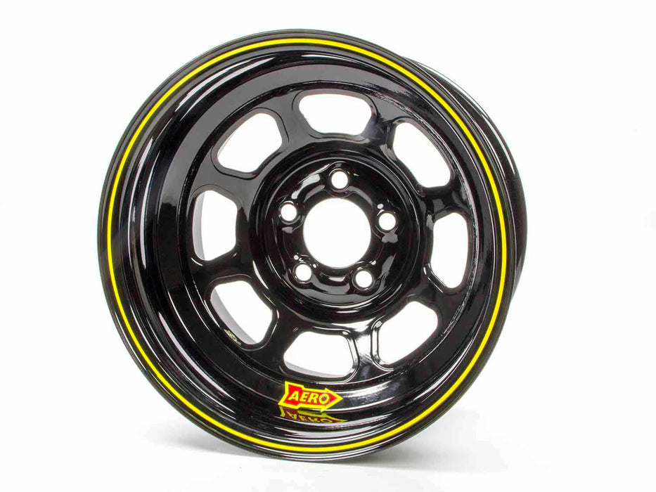 AERO RACE WHEELS 56-185030 15x8 3in 5.00 Black Spun Extreme Bead