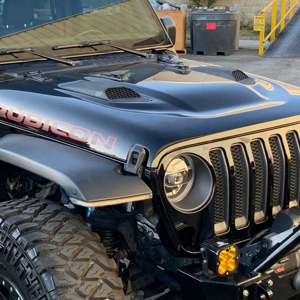 S&B AS-1014-BKJF Air Hood Scoop System for 18-20 Wrangler JL Rubicon 2.0L, 3.6L, 2020 Jeep Gladiator 3.6L S&B Intake Required - Truck Part Superstore