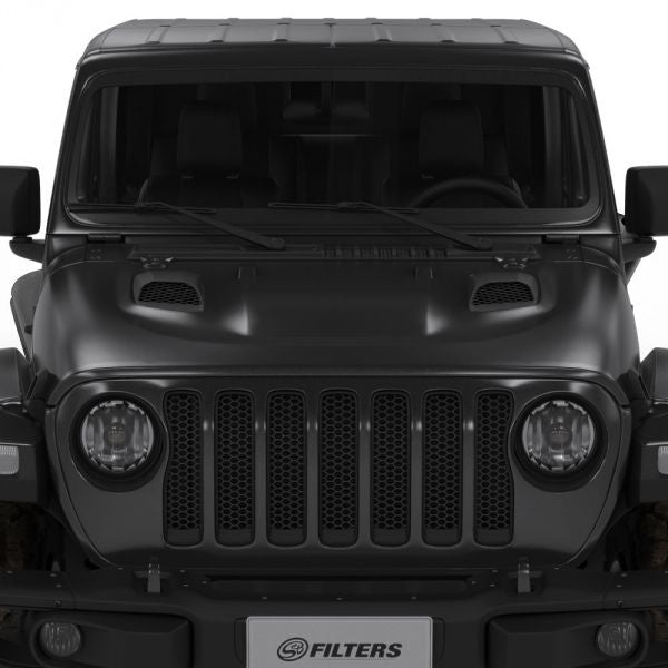 S&B AS-1015-BKJF Jeep Air Hood Scoops for 18-20 Wrangler JL Rubicon 2.0L, 3.6L, 2020 Jeep Gladiator 3.6L Scoops Only Kit S&B - Truck Part Superstore