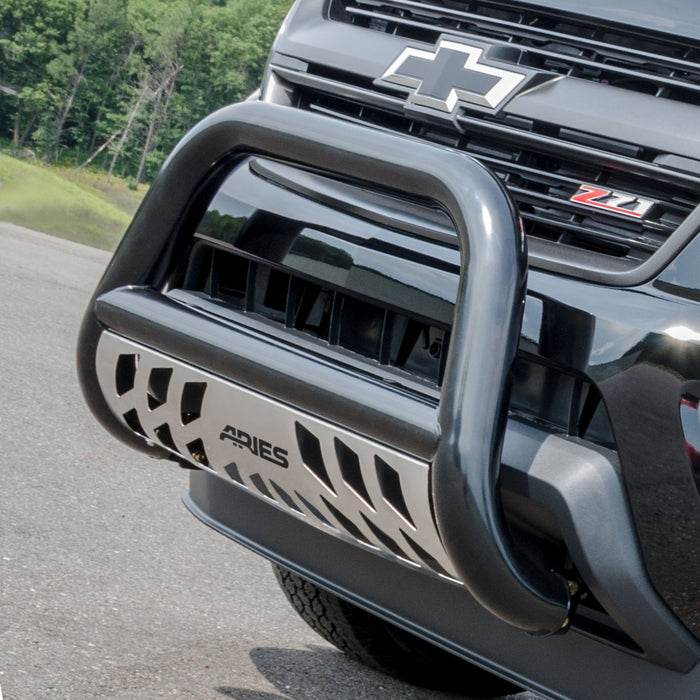 ARIES B35-4017 3" Black Steel Bull Bar, Select Chevrolet Silverado, GMC Sierra 1500 for Select Chevrolet Silverado 1500