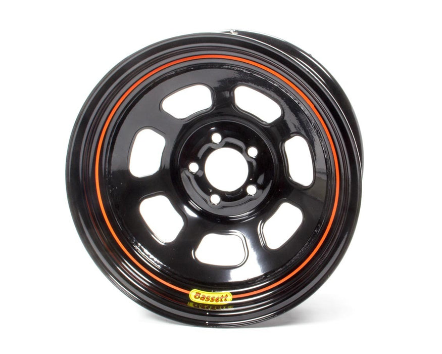 BASSETT 57SN3 Wheel 15x7 5x100mm D- Hole 3in BS Black