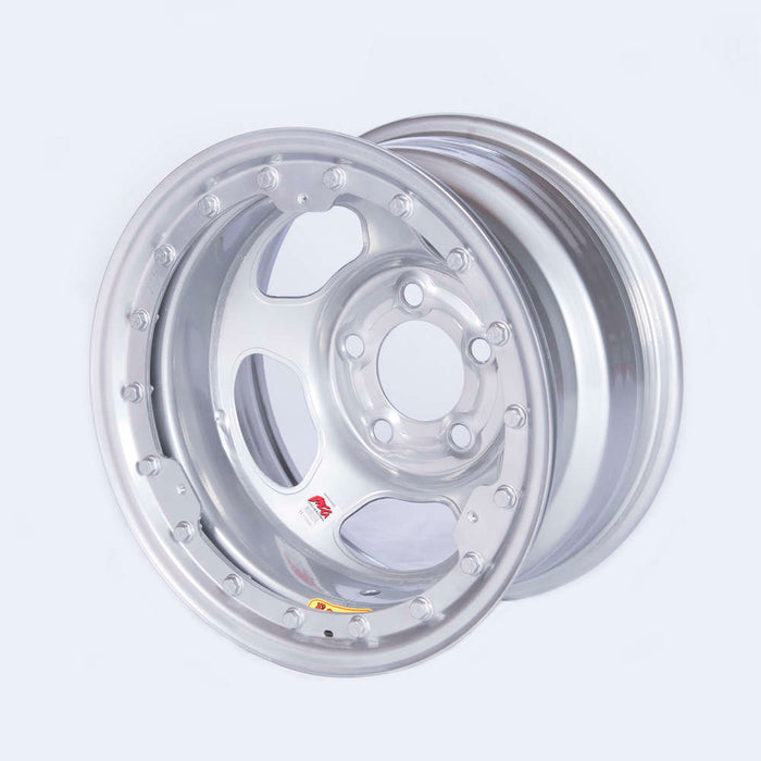 BASSETT 58A52ISLK 15x8 IMCA Silver Beadlock Inertia 5x5